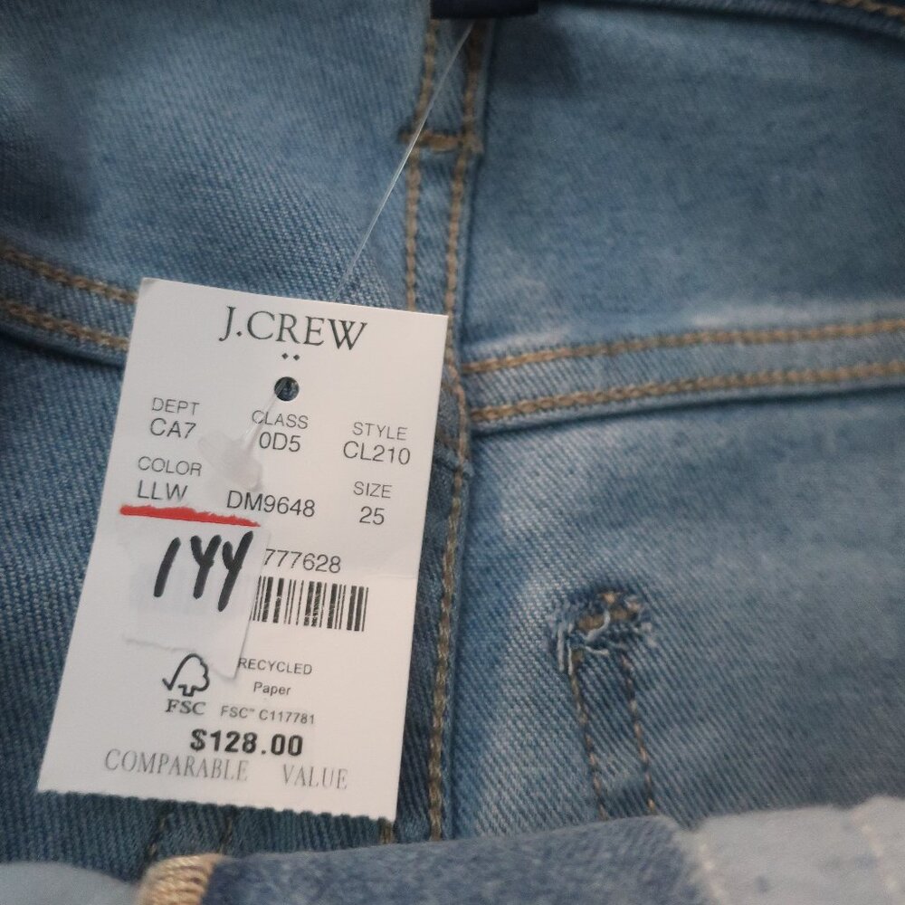 NWT Womens J.Crew Blue (Item-144) Stovepipe Denim Jeans 25 - Picture 14 of 14
